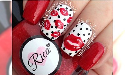 Czerwony manicure na walentynki - 20 pomysłów na romantyczne wzorki