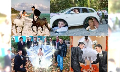 Najdziwniejsze ślubne sesje zdjęciowe: Te fotografie znalezione na Rosyjskich portalach społecznościowych wołają o pomstę do nieba!
