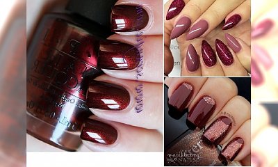 Nieziemsko stylowy manicure w kolorze czerwonego wina