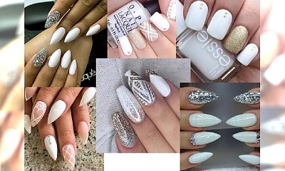 Bardzo elegancki, biały manicure dla stylowych kobiet [DUŻO ZDJĘĆ]