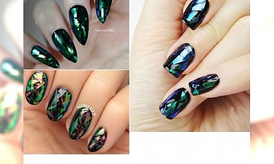 Broken glass manicure - efekt zbitego szkła hitem sezonu wiosna 2016