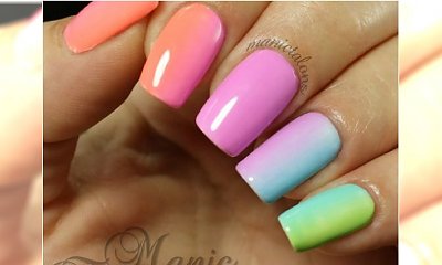 Neonowy manicure ombre - najlepsze kolory paznokci na wiosnę i lato