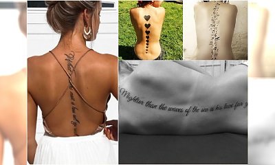 HOT! Tatuaż wzdłuż pleców - najpiękniejsze wzory dla kobiet