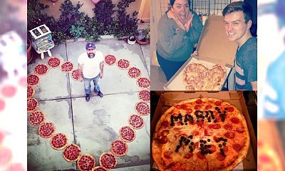 Zobacz najgłupszy trend w sieci - oświadczyny na pizzie. Ci ludzie naprawdę muszą lubić jeść!