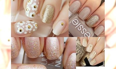 Glitter nude manicure - elegancja i delikatność w jednym