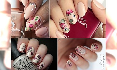 Nude floral manicure - delikatność i styl w jednym