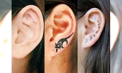 Tatuaż na uchu - nietypowe miejsce? Ale jaki efekt! Zobaczcie najpiękniejsze przykłady