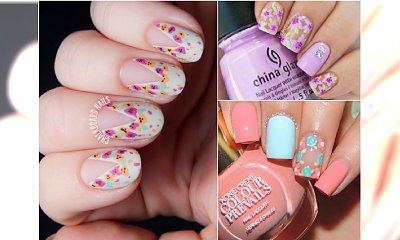 Wiosenny negative space manicure - 20 ultrakobiecych wzorków na paznokcie