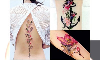 Delikatność i dziewczęcość z kwiecistymi tatuażami  - Ponad 30 niesamowitych wzorów na 2016
