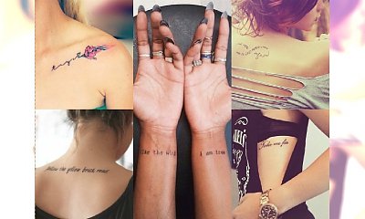 Ponad 20 dziewczęcych tatuaży z znaczącymi cytatami. Najpiękniejsze wzory na kark, ramię, nadgarstek, żebra.
