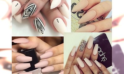 Cielisty manicure z matowym wykończeniem