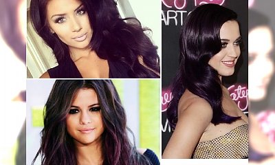 Dark plum brown hair - ciemny brąz ze śliwkowym połyskiem lub refleksami