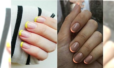 Neonowy french manicure - super pomysł na lato!