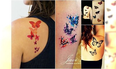 Tatuaż motyle - najpiękniejsze wzory: kolorowe, czarno-białe, 3D