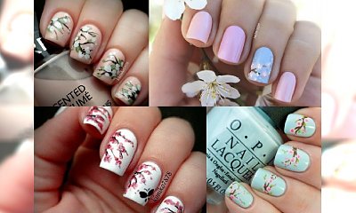Ponad 30 pięknych manicure z kwiatami wiśni - Sięgnij po czarujące propozycje na ciepłe dni