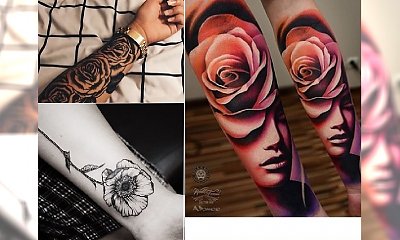 Niesamowite kwiatowe tatuaże na rękę