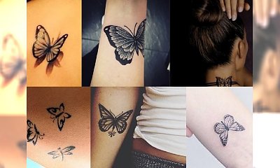 Butterfly tattoo - niezwykle dziewczęce motywy tatuażu na kark, rękę i plecy