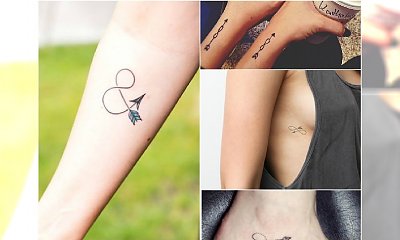 Tatuaż infinity arrow - symbol nieskończoności ze strzałą. Te wzory są na czasie!