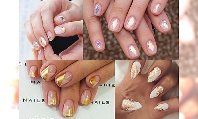 Skuś się na mega elegancję! TOP 20 manicure w kolorze nude i złota, które sprawdzą się na każdą okazję