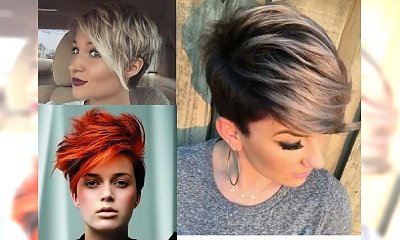 Super modna cięcia pixie z dłuższą grzywką