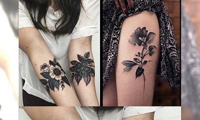 Tatuaże czarne kwiaty - eleganckie, wyrafinowane wzory, które was urzekną