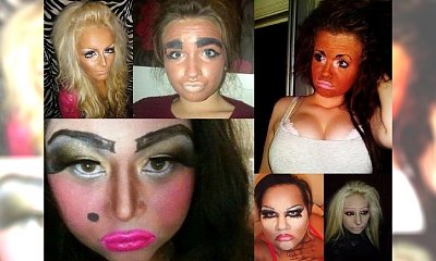 KOSZMARNE makijaże, które "podbiły" Internet! Gorzej być NIE MOGŁO! Widziałaś kiedyś podobny okaz?