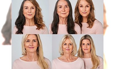Podobieństwo tych matek i córek po połączeniu połówek ich twarzy w Photoshopie OSZAŁAMIA! Jednak genów nie da się oszukać...