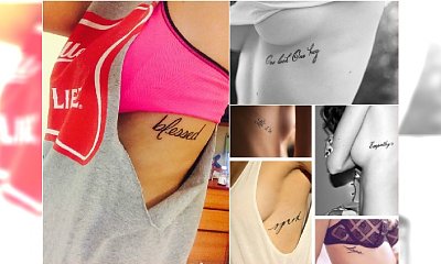 HOT! Tatuaże w okolicy biustu - delikatne napisy