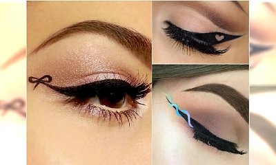 Ribbon eyeliner i "szalone kreski" - nowe trendy w makijażu na Instagramie