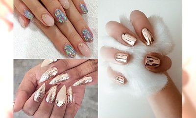 Brokat, efekt szklanki, manicure holograficzny - blask przede wszystkim! Przegląd błyszczących stylizacji paznokci