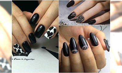 Czarny manicure - 20 fantastycznych wzorów, które trzeba wypróbować tej jesieni