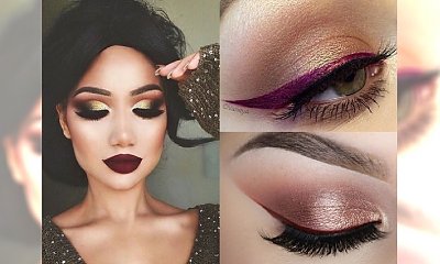 Makijaż idealny na jesień: burgudnowy eyeliner z dodatkiem złota! Nasz typ