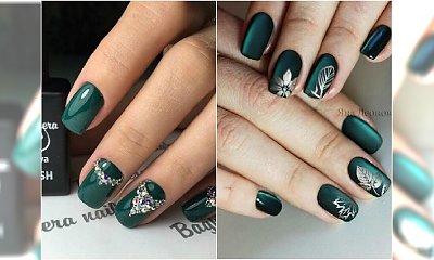 Szmaragdowy manicure to gorący trend jesieni! Zobaczcie, jak rewelacyjnie wyglądają paznokcie w tym kolorze
