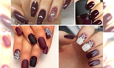 Burgundowy manicure - luksusowa barwa, którą kochamy jesienią