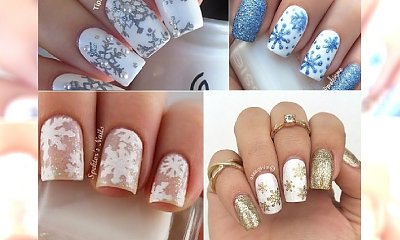 ZIMA 2016: Winter nails! Zimowy manicure z płatkami śniegu