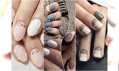 Manicure knit nails w najpiękniejszym wydaniu - 20 pomysłów, jak stylowo "ubrać" paznokcie tej zimy