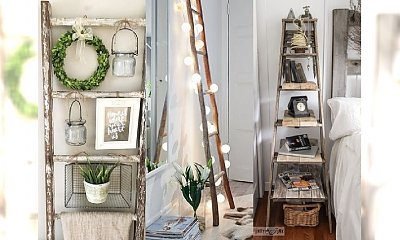 DIY: Odmień wnętrze mieszkania, używając... DRABINY! Niesamowite inspiracje na wykorzystanie prostych patentów. Efekt WOW gwarantowany!