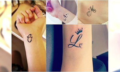 Najpiękniejsze tatuaże monogramy - wzory liter, piękne czcionki, urocze motywy