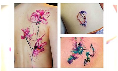 Watercolor tattoo- tatuaż jak z obrazka! Najgorętsze wzory 2017