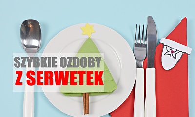 Banalne w wykonaniu ozdoby z serwetek na stół wigilijny - Twoje dziecko je pokocha (i zrobi je razem z Tobą!)