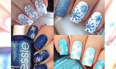 Zimowy manicure z płatkami śniegu - poczuj zimę, gdy nie ma jej za oknem!