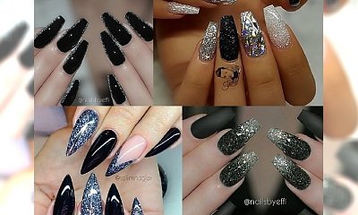 Elegancki, ciemny manicure na sylwestrową noc! Klasa, czar i szyk w jednym