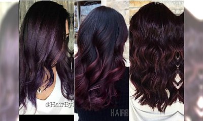 Modne kolory włosów 2016/2017: bakłażan, śliwka, burgund