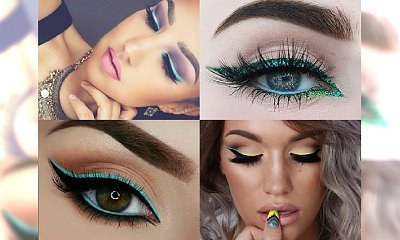 NEW YEAR'S MAKE UP - powitaj 2017 w wielkim stylu. Kolorowy eyeliner strzałem w 10-tkę!