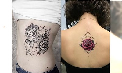 Geometric rose - super trend w tatuażu. Zobaczcie najpiękniejsze wzory dla kobiet