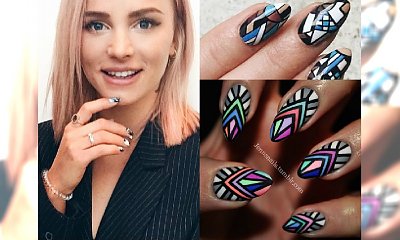 Marzysz o takich hybrydach, jakie ma Maffashion? Geometric nails to hit 2017!