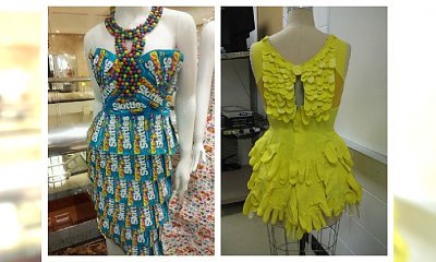 Sukienki z tworzyw, które nie są tkaniną- są zrobione dosłownie ze wszystkiego! Szok
