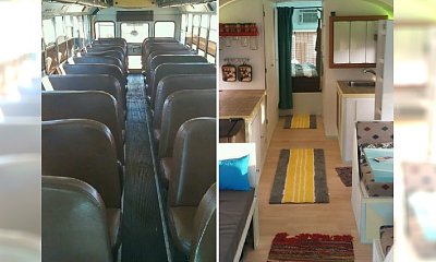 Zobacz jak ze starego szkolnego busa, zrobił GENIALNY dom na kółkach...WOW ale efekt