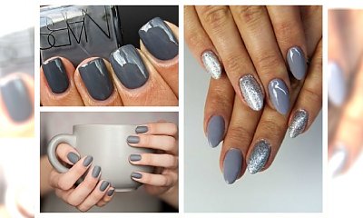 Grey manicure na dobre zagościł na naszych paznokciach! Duża galeria inspiracji
