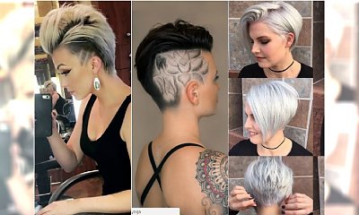 Krótkie fryzury 2017 - modne fryzury z grzywką, asymetryczne, z irokezem